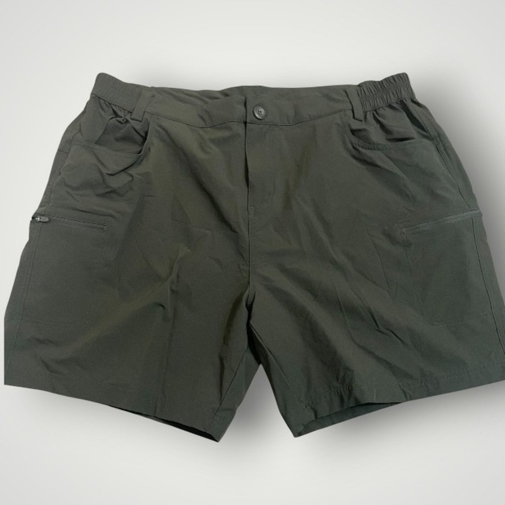 Willit Hiking Performance Cargo Shorts Mens XXL Olive Green Stretch Utility